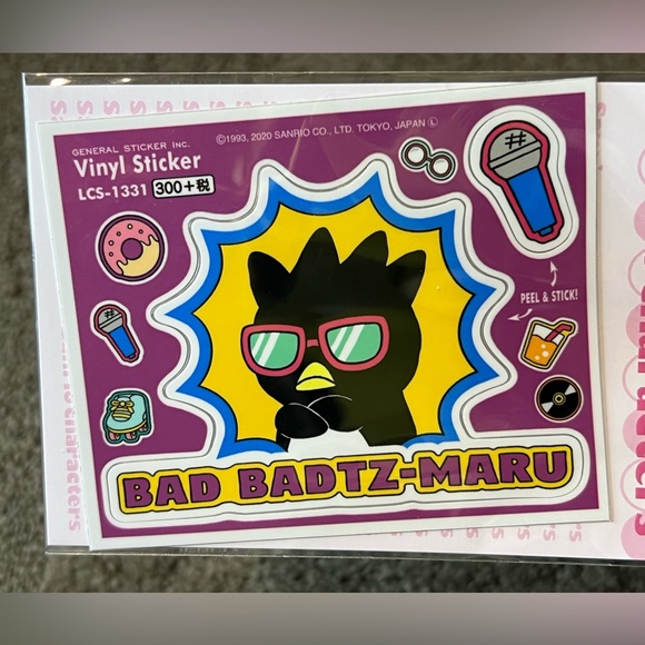 Bad Badtz-Maru Sunglasses Vinyl Sticker Small Sheet Japan Official Sanrio Kawaii - Picture 4 of 6